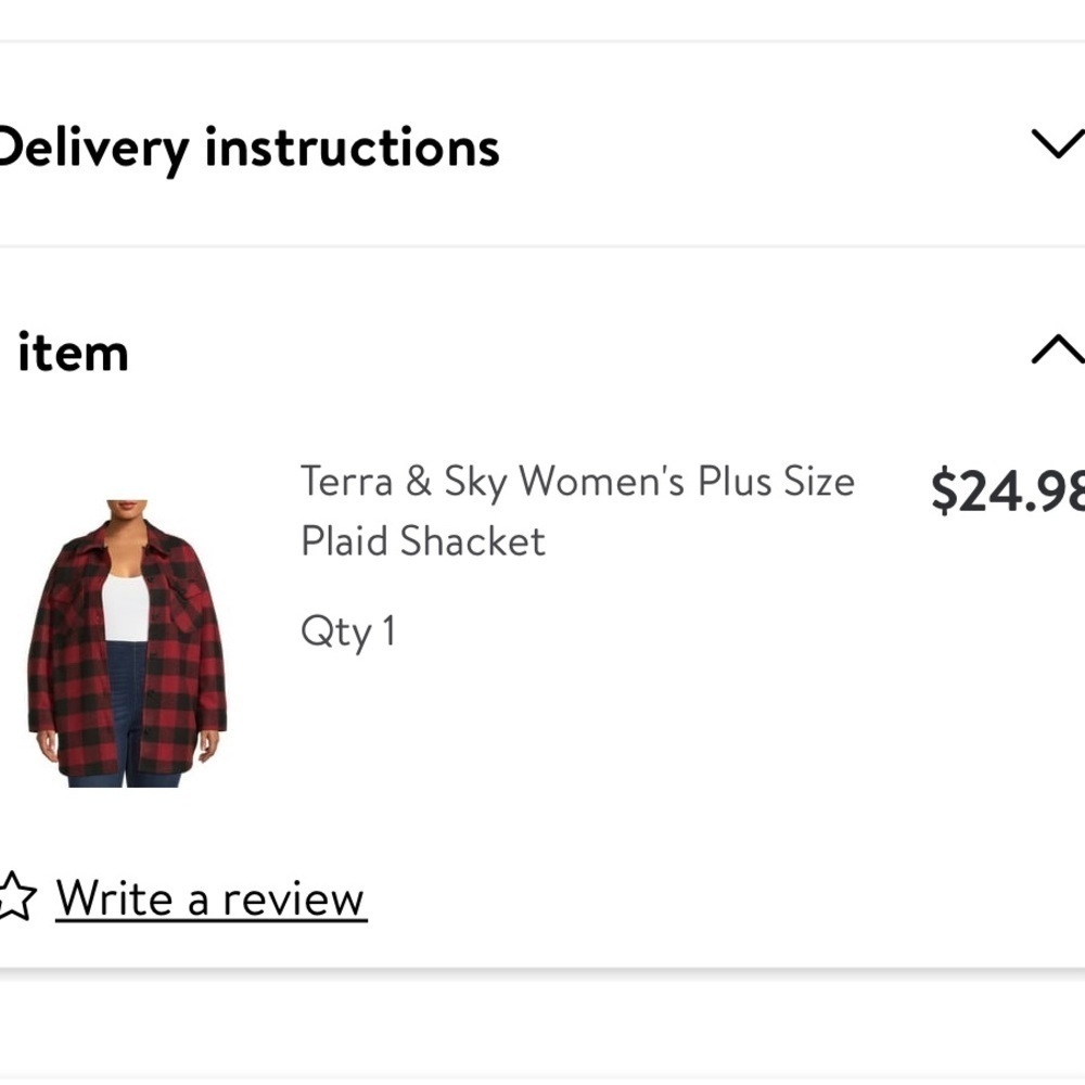 Red black buffalo‎ plaid Shacket plus 0x new - Picture 4 of 6